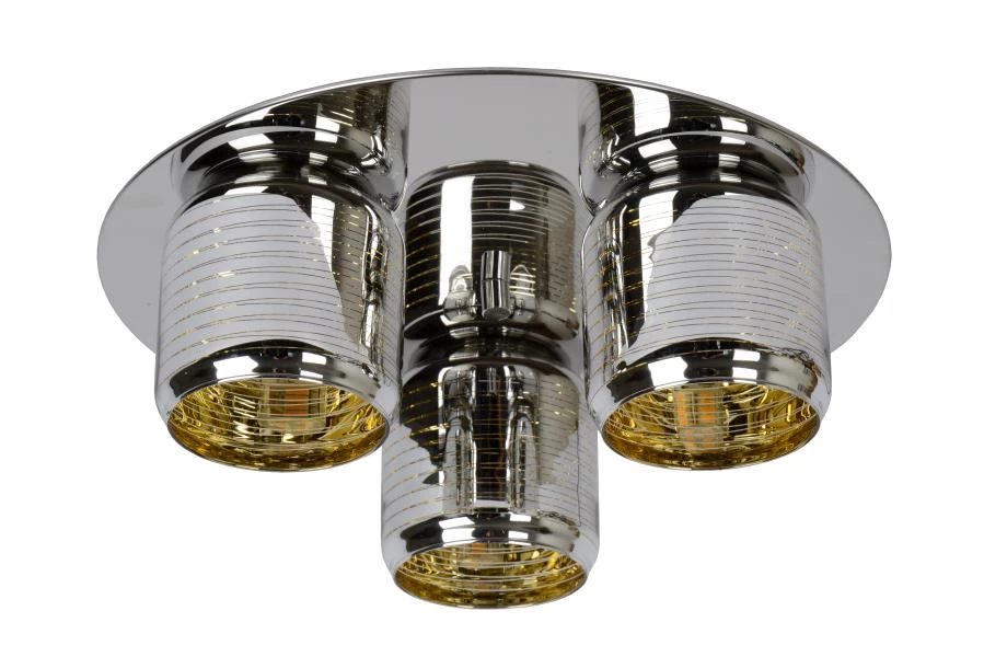 Lucide ERYN - Flush ceiling light - Ø 38 cm - 3xG9 - Chrome - off